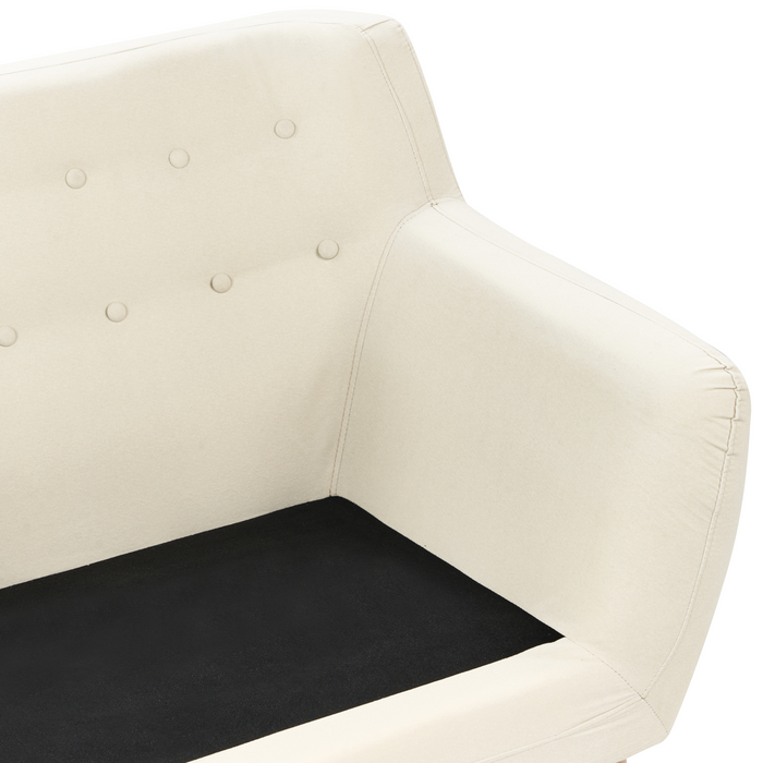 Beliani - MOTALA - Driezitsbank - Lichtbeige - Polyester