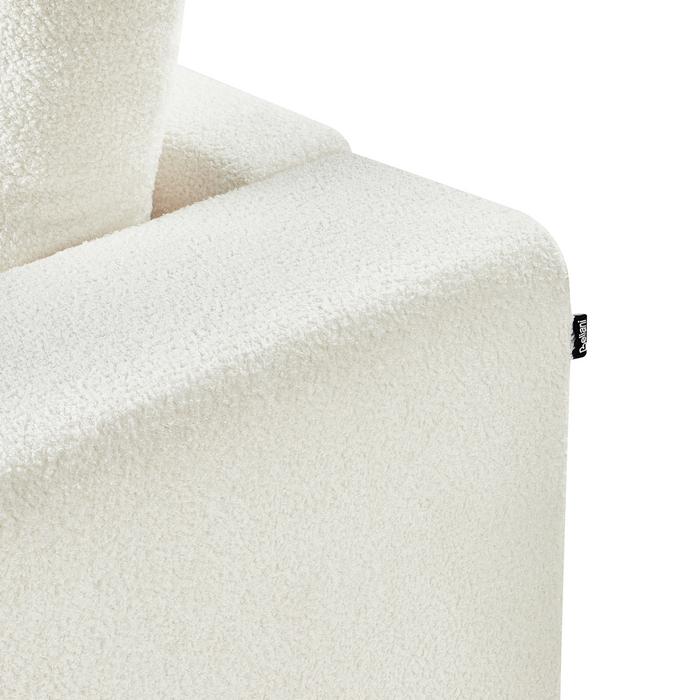 Beliani - NIVALA - Driezitsbank - Gebroken wit - Bouclé