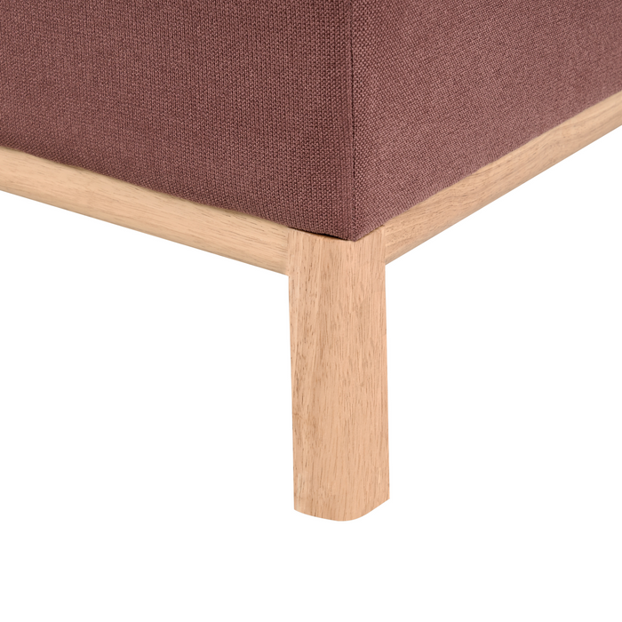 Beliani - SOSJO - Hoekbank - Bordeaux - Linkszijdig - Polyester