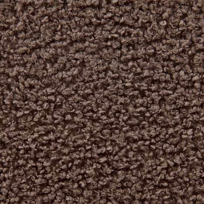 Beliani - LINARDS - Tweepersoonsbed - Bruin - 160 x 200 cm - Bouclé