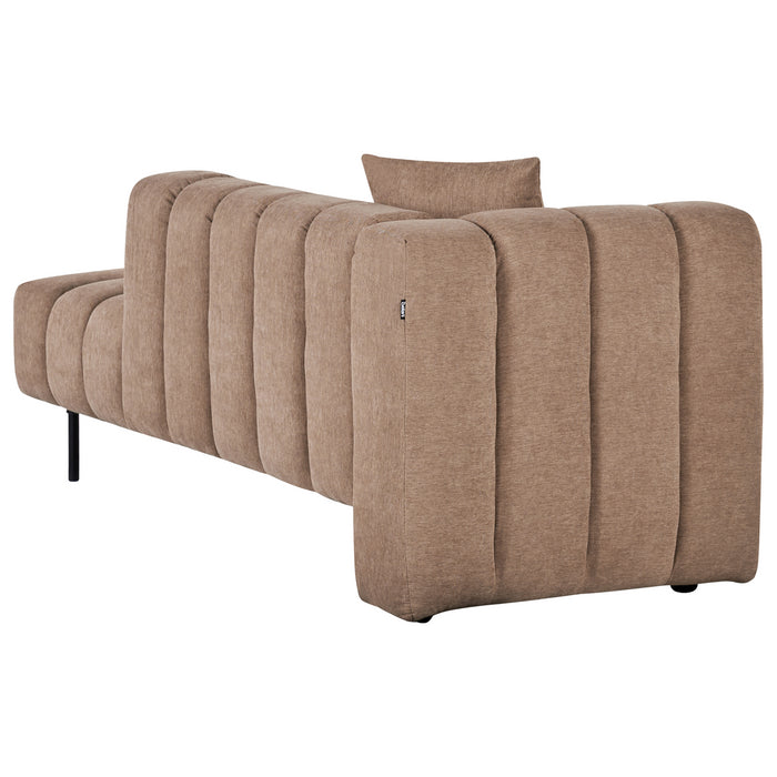 Beliani-LANNILS-Chaise longue-Lichtbruin-Linkszijdig-Polyester