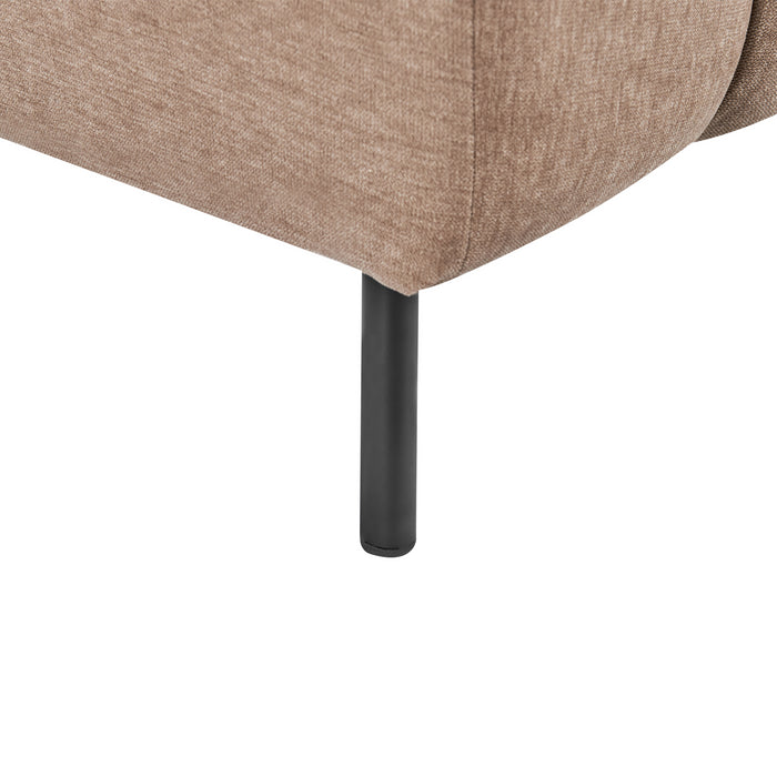 Beliani-LANNILS-Chaise longue-Lichtbruin-Linkszijdig-Polyester