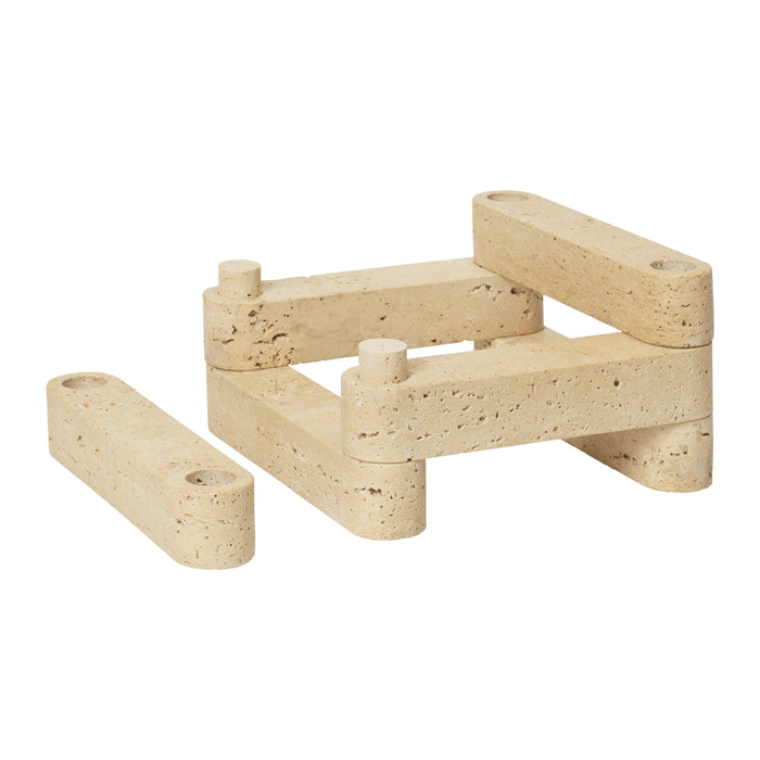 Ferm Living Newel Modular Kandelaar - Travertine