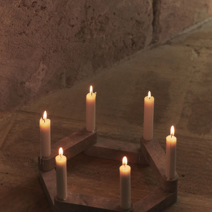 Ferm Living Newel Modular Kandelaar - Travertine