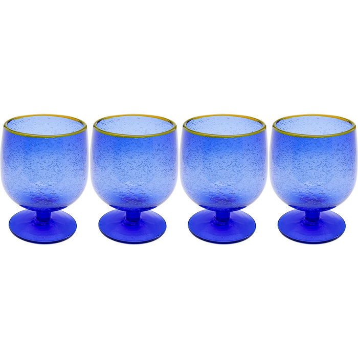 Kare Design Bubbles Wijinglazen blauw 4st
