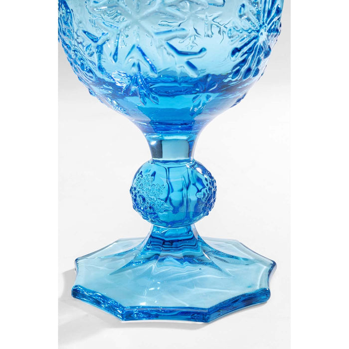 Kare Design Ice Flowers Wijinglazen blauw 6st