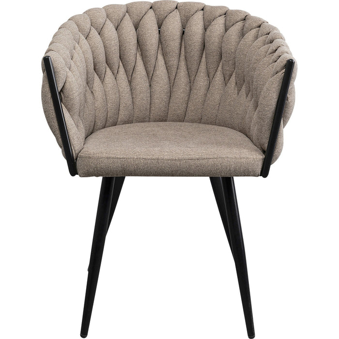 Kare Design Dean Stoel met armleuningen beige