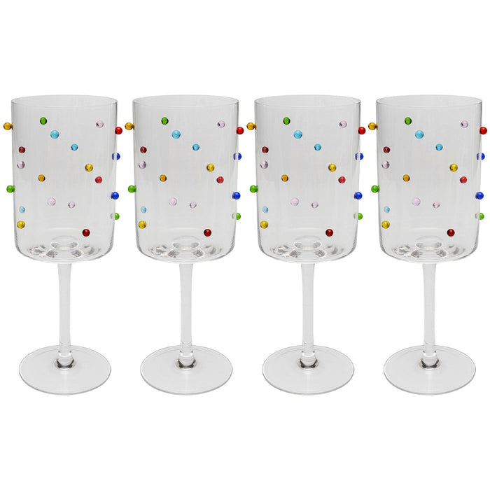 Kare Design Party Wijinglazen stippen 4st
