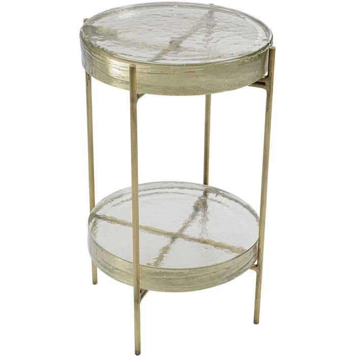 Kare Design Ice Double Bijzettafel - Ø30 Cm - Glas|Metaal