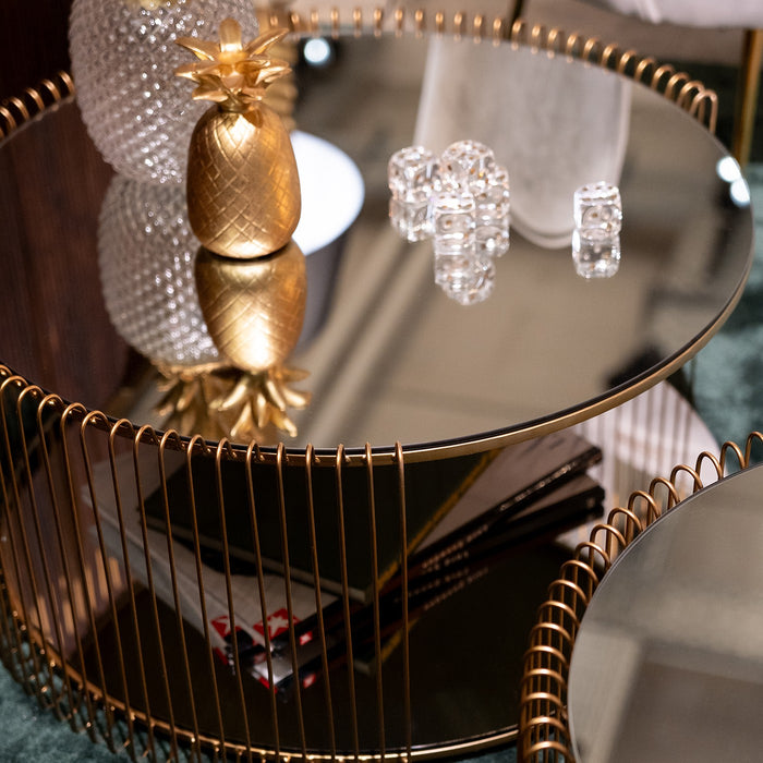 Salontafel Wire Double messing (2|Set) Kare Design