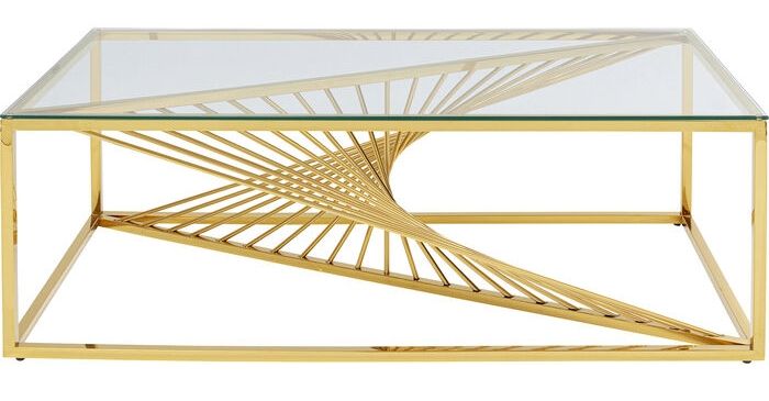 Kare Design Laser Salontafel Glas - Goud