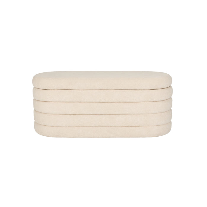 Housecraft Living Zuma bankje Bouclé Wit| Beige