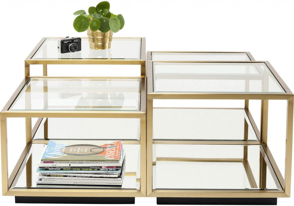 Kare Design Salontafel Luigi - Set Van 4 - Goud