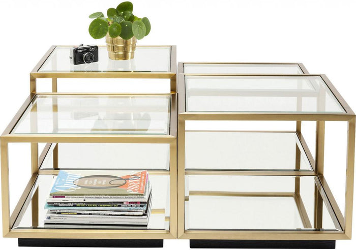 Kare Design Salontafel Luigi - Set Van 4 - Goud