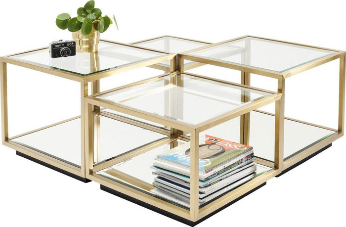 Kare Design Salontafel Luigi - Set Van 4 - Goud