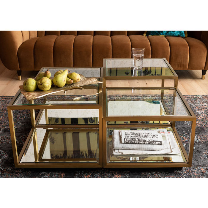 Kare Design Salontafel Luigi - Set Van 4 - Goud