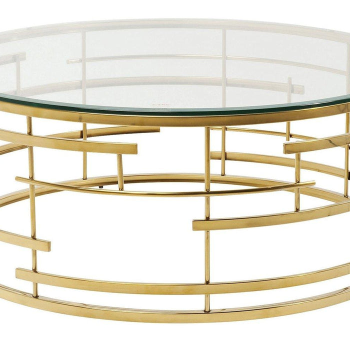 Kare Design Jupiter Salontafel - Glas|Goudkleurig Metaal