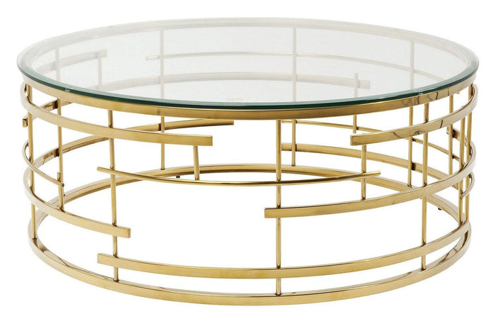 Kare Design Jupiter Salontafel - Glas|Goudkleurig Metaal