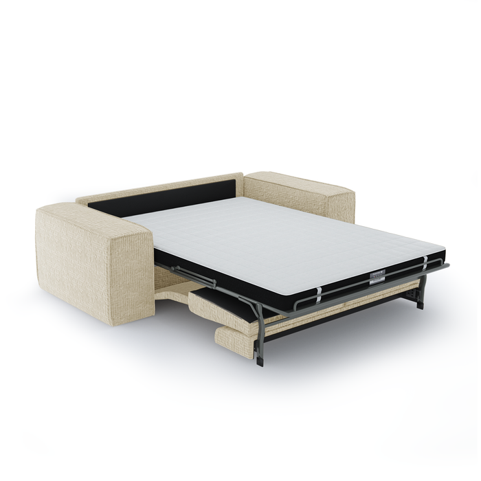 Express slaapbank dunlopillo fluweel met crèmepatroon 160cm