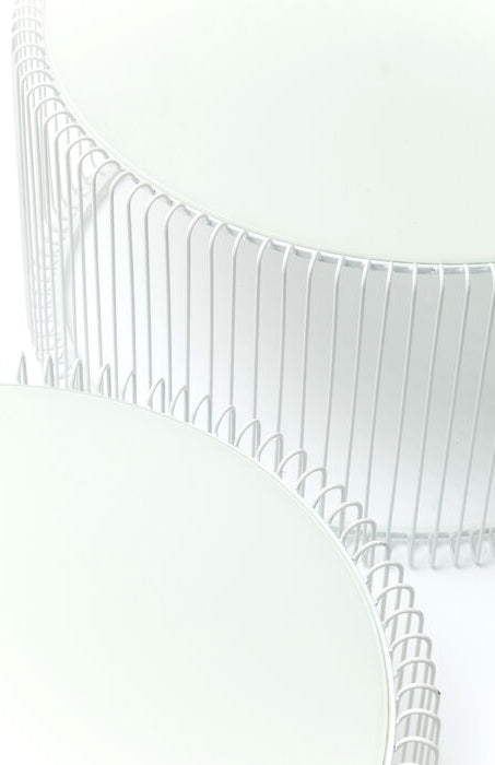 Kare Design Wire Salontafel - Set Van 2 - Wit