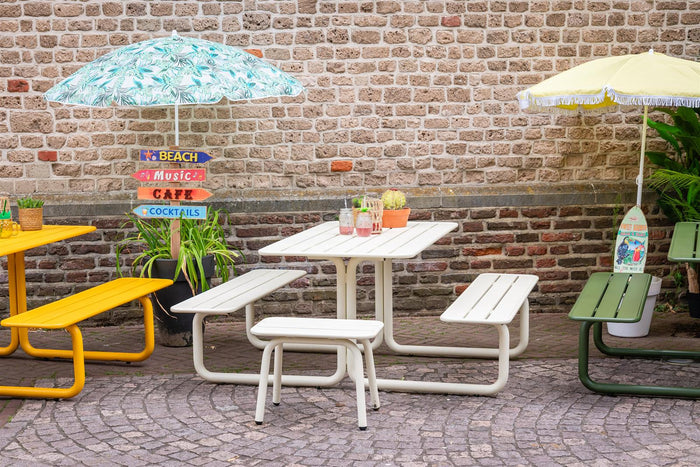 MaximaVida metalen picknicktafel Max ivoor