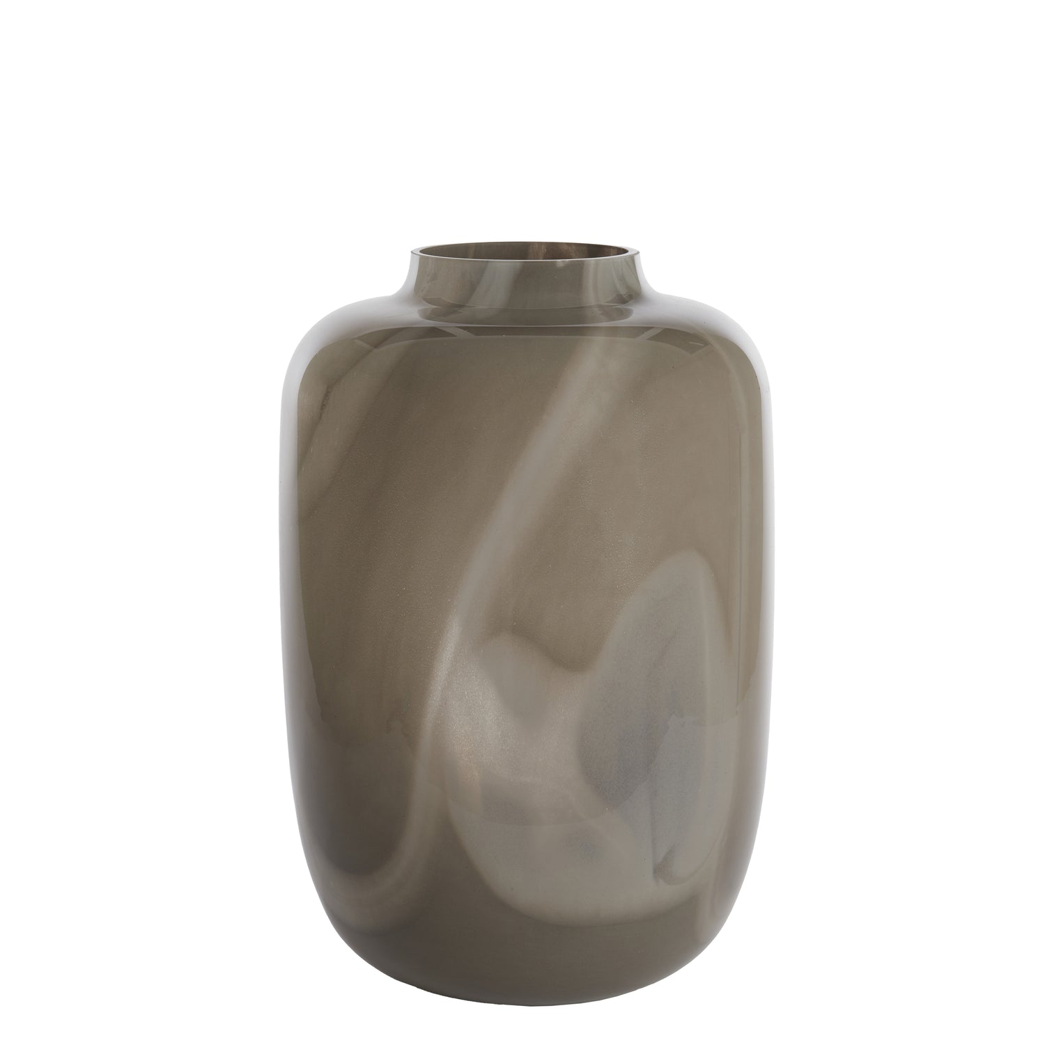 Light & Living Light&living Vaas Ø34x50 cm KOBALA glas grijs-crème