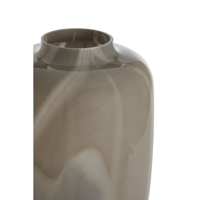 Light & Living Light&living Vaas Ø34x50 cm KOBALA glas grijs-crème