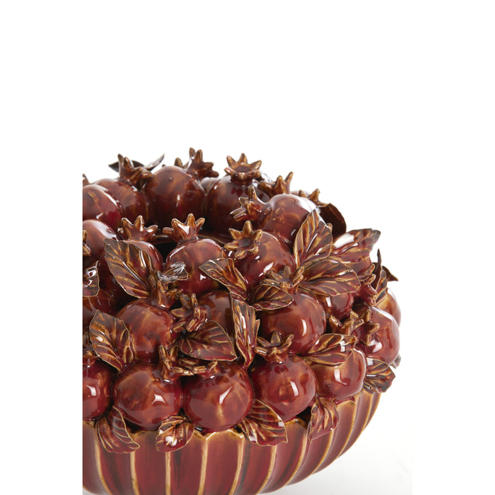 Light&living Vaas deco Ø28,5x23 cm POMEGRANATE keramiek bordeaux