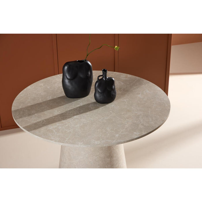 Svea - Kiro ronde eettafel - ø120 cm - marmerlook - beige