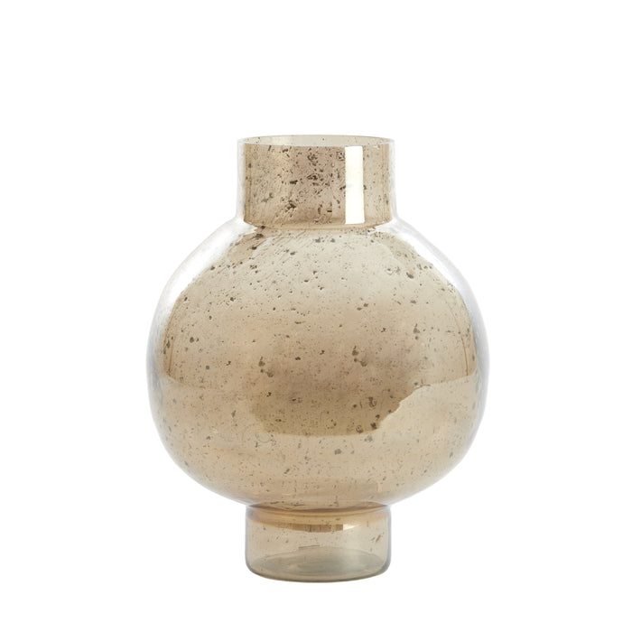 Light & Living Light&living Vaas Ø31x38 cm DUSIT glas steenslag amber