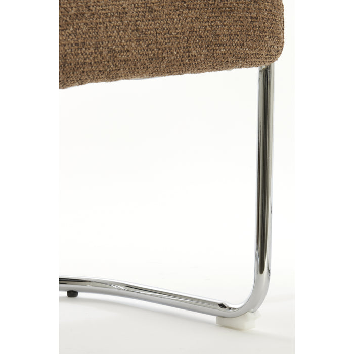 Light&living Eetkamerstoel 56x52x72 cm ADANTE donker bruin+chroom