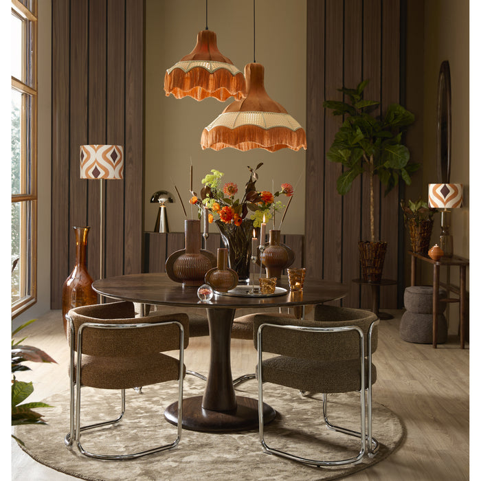 Light&living Eetkamerstoel 56x52x72 cm ADANTE donker bruin+chroom