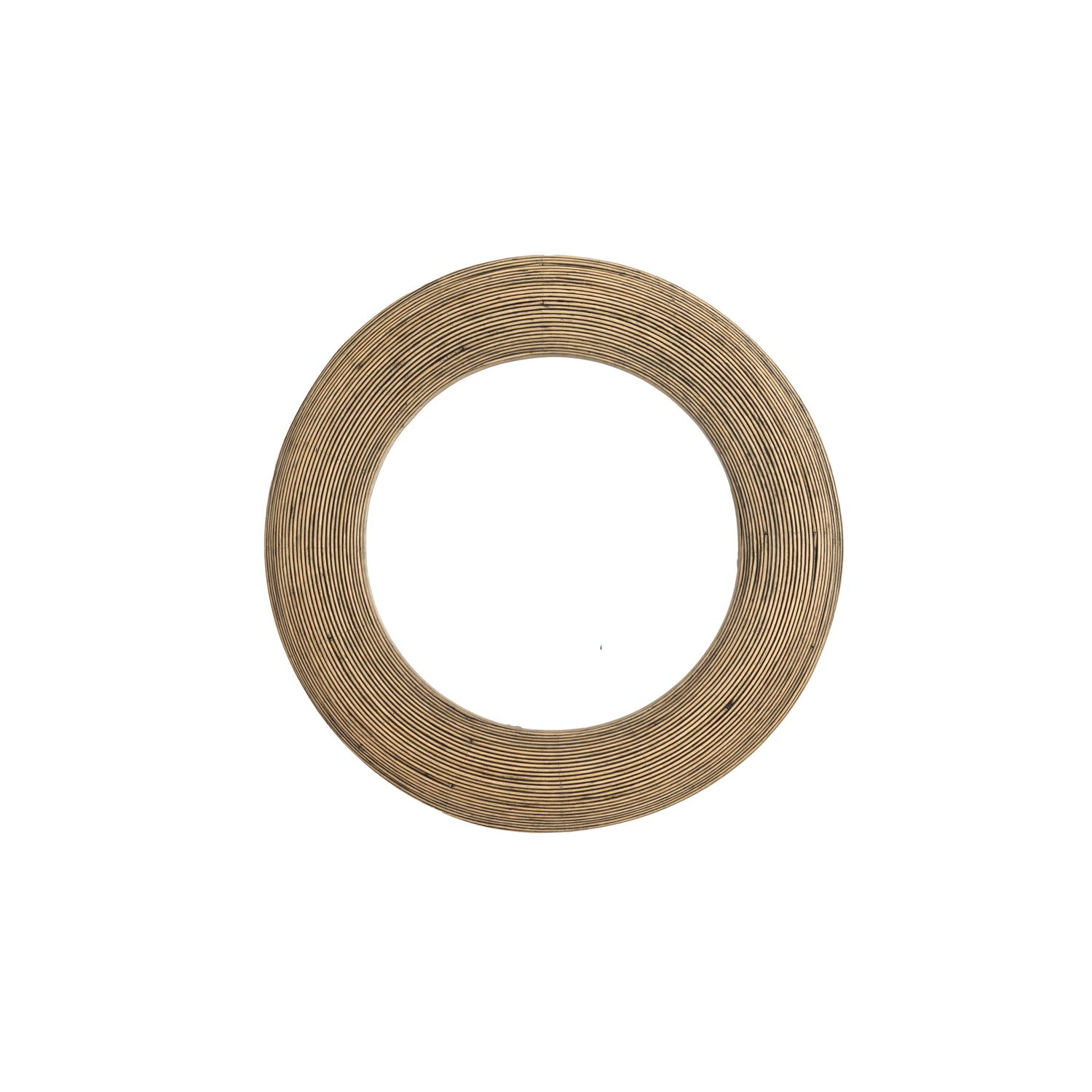 Light & Living Light&living Spiegel Ø71x4,5 cm PIEDRE rotan bruin