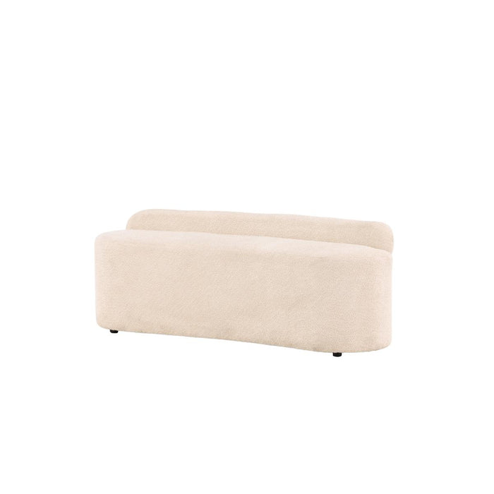 Svea - Chiara eetkamerbank - boucle - 160 cm - wit