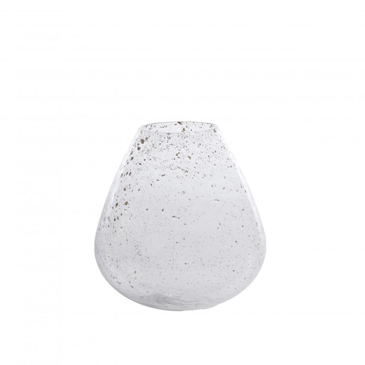 Light & Living Laterza vaas Ø31x35 cm - glas steenslag helder