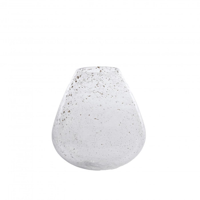 Light & Living Laterza vaas Ø31x35 cm - glas steenslag helder