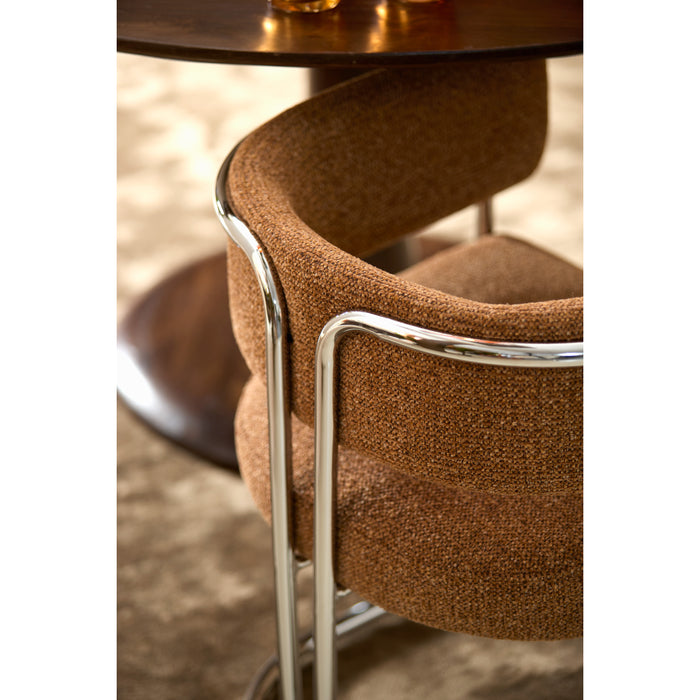 Light&living Eetkamerstoel 56x52x72 cm ADANTE karamel+chroom