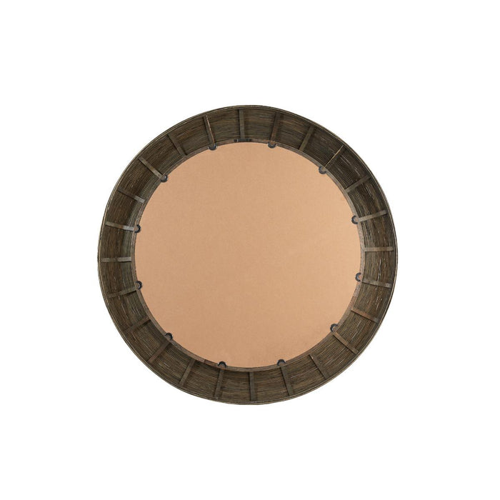 Light & Living Piedre spiegel Ø109,5x4,5 cm - rotan bruin