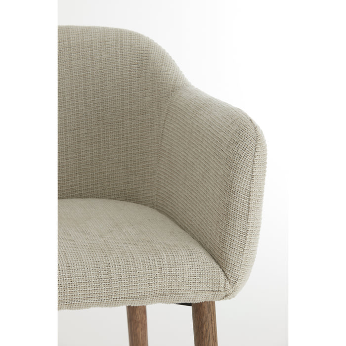 Light&living Eetkamerstoel 62,5x56x76,5 cm BLAINE beige+hout donker...