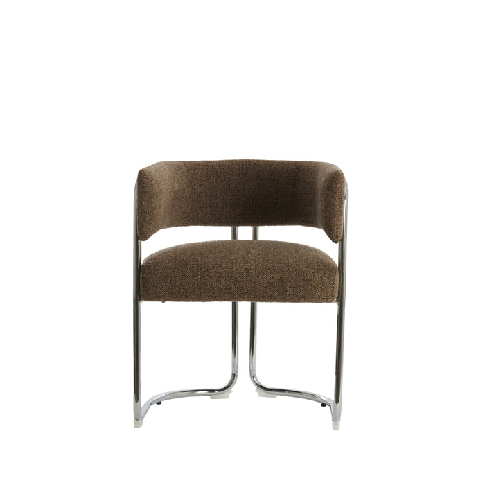 Light&living Eetkamerstoel 56x52x72 cm ADANTE donker bruin+chroom