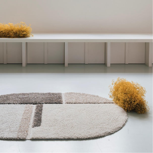 5. Meerdere materialen, één vloerkleed